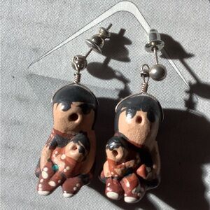 Handcrafted Clay Story Teller Earrings